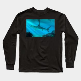 Hammerhead Shark Below the Surface Long Sleeve T-Shirt